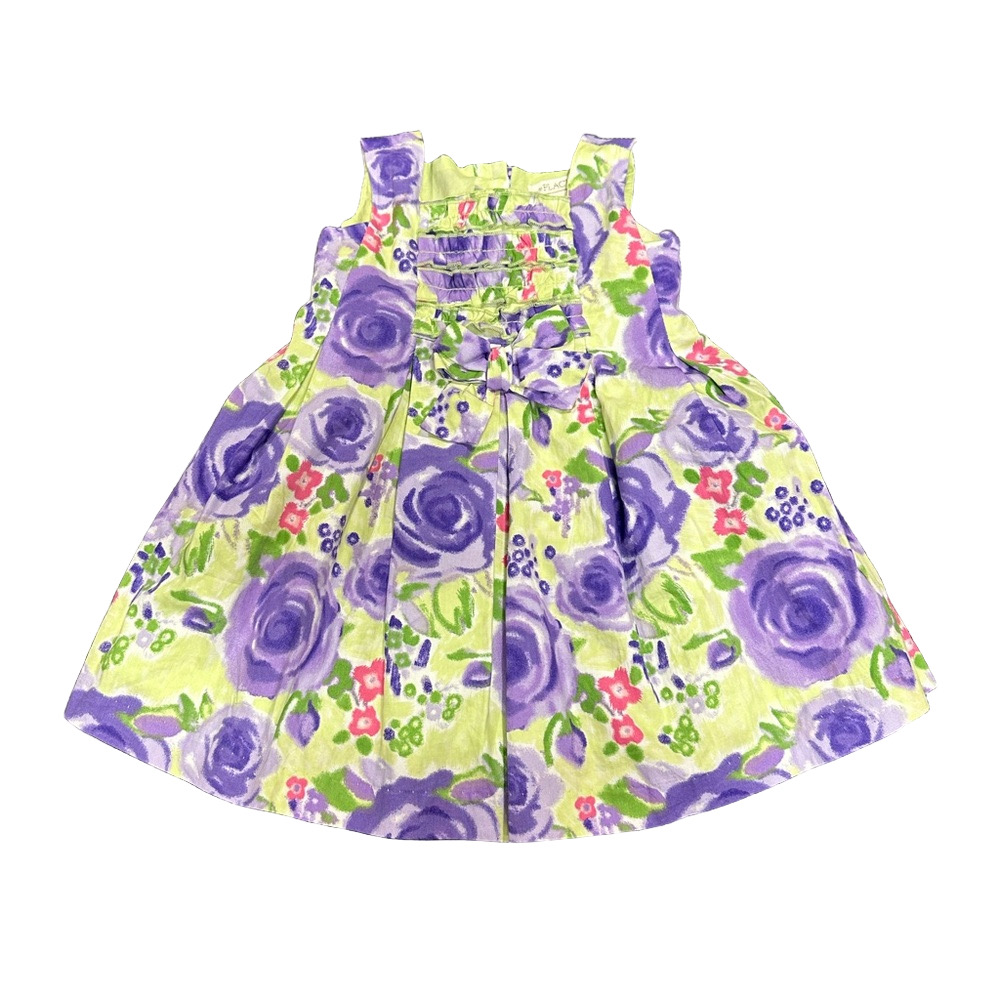 Floral Purple and Green Baby Toddler Dress size 18 months
